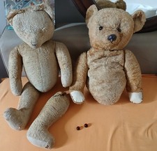 2 ours ancien Pour Restauration Old Antique Teddy Bear Jouet Ancien
