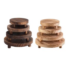 Lot de 4 plateaux ronds en