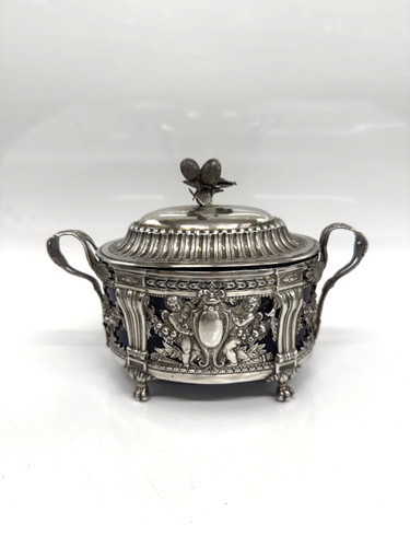 Sucrier quadripode argent - sucrier,