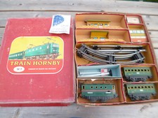 Coffret HORNBY M7 motrice wagon rails circuit décors toles lithographiée Ech O
