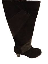 Bottes femme noires en cuir et