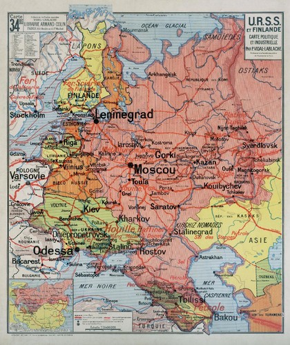 Carte scolaire urss - scolaire, et