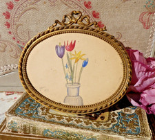 ANCIEN CADRE à POSER en LAITON de style Louis XVI vers 1900