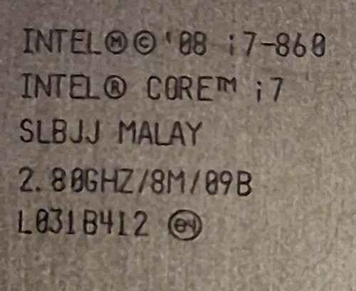 Intel core 860 - core, cpu