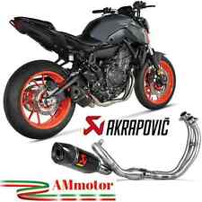 Echappement Complete Akrapovic Yamaha MT-07 2022 Moto Racing Exhaust Carbone