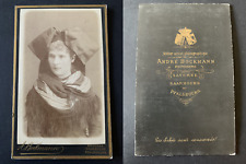 Bockmann, Saverne, Alsacienne en coiffe Vintage albumen print CDV.