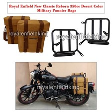 Pour Royal Enfield Militaire Panier Sac Désert & Fixation Classique Reborn 350