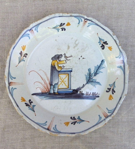 Assiette faïence nevers - assiette,
