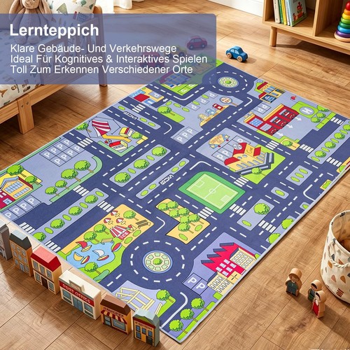 Tapis jeu ville enfant - enfant,