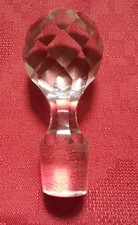 Bouchon De Carafe En Verre Ancien 9cm