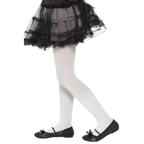 Blanc collant filles - blanc,