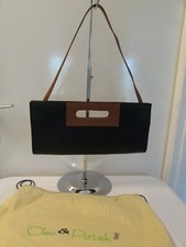 sac cléo&patek italy cuir noir et fauve