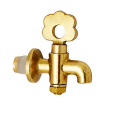 Robinet Fleur Pour Bouteilles En Verre En Laiton Jaune Robinet De Rechange