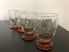 4 verres à liqueur bullés