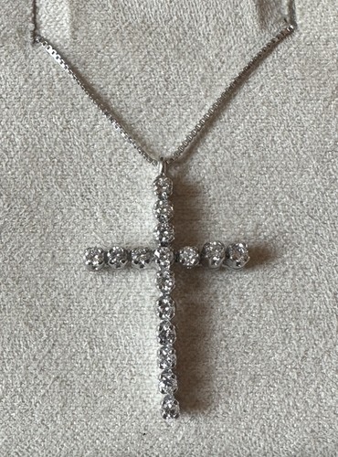 Collier croix blanc - croix, en