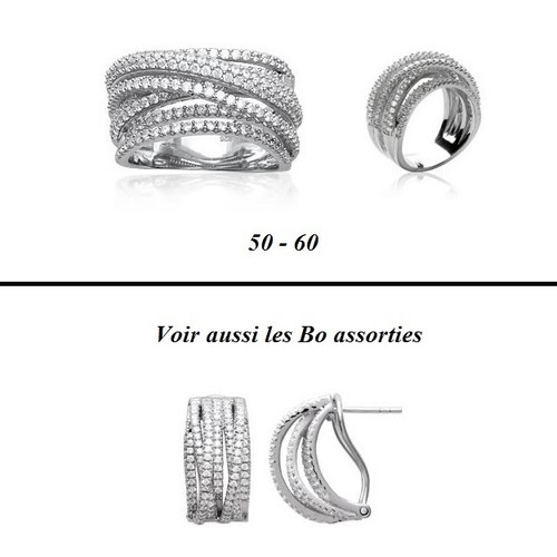 Grosse bague rhodié t50 - t50, à