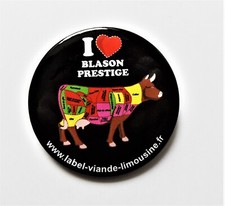 Badge broche vache boeuf Label viande limousine Boucherie