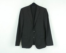 HUGO BOSS Homme UK 42 US Blazer Laine Vierge Costume Veste Ue 52 Sport Noir L