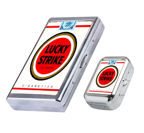 Cigarette case and ashtray set