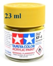 Pot de Peinture 23 ml acrylique "Flat Yellow" XF3 (mat - flat) - Tamiya
