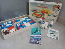 JEU D'EVEIL VINTAGE  BIBIFOC CONSTRUCTIONS  FRANCE JOUETS 1980+PELUCHE+FICHE