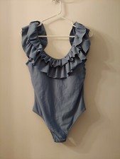 Cupshe Ruffle One Piece Blue