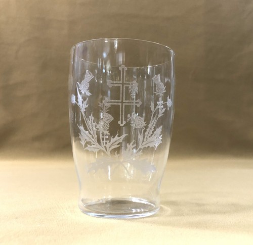 Verre gobelet cristal signé - verre,