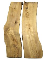 2X Planche En Bois D'Olivier D'Olivier Avec Époxy 66X14-18Cm X 27Mm #S2