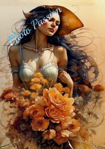 Photo femme chapeau - photo, fleurs