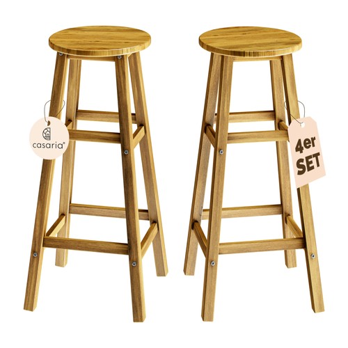 Tabourets bar bois - 4x,