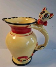 Ditmar Urbach pichet chat porcelaine ouraline Tchèque 1930 Pottery