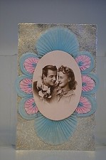 CPA CARTE POSTAL STE SAINTE CATHERINE DENTELLE AJOURE BONNET FILLE GARCON ANCIEN