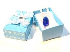 Objet de collection bébé  baptême tétine sucette cristal bleu 