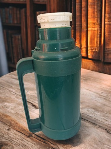 Thermos ancien vintage vert