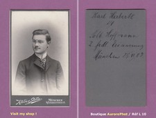 CDV STELLA à MÜNCHEN, ALLEMAGNE : HOMME NOMMÉ KARL HERBERTZ, 1902   -L10