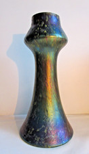 Vase Art Nouveau en verre iridescent multicolore, Loetz Kralik, 24 cm