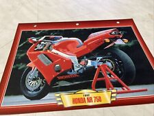 Honda NR750 1992 750 NR fiche carte moto passion collection Atlas 750NR