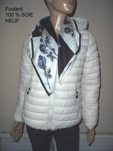 Foulard fin imprime - fin, noir