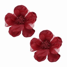 Broche en tissu grande fleur