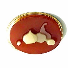 Rare Broche Pâte De Verre Dégagé À L’acide  Nature Morte  Daum Gallé La Rochere