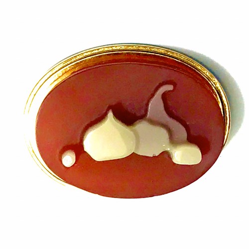Rare broche pâte verre - de,
