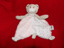 Doudou Plat Babiage Chat Rose Beige