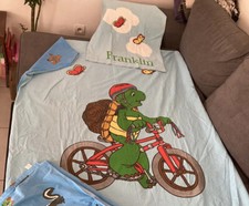 Parure de lit Franklin vintage housse de couette + drap housse + drap plat +taie