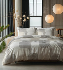 Housse de Couette+Taies d'oreiller 100% Coton 140-200-240x220 Set 2-3 pcs Gris