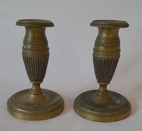 Paire bougeoir bronze - paire,