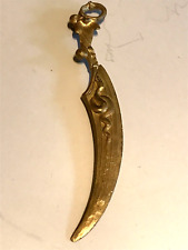 Coupe papier Art Nouveau en bronze doré insecte serpent escargot