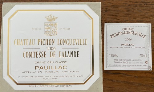 étiquettes château pichon - Étiquettes,