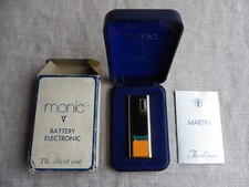BRIQUET VINTAGE MARTIN MONIC V DANS SA BOÎTE - BATTERY ELECTRONIC - AVEC NOTICE