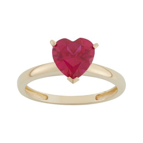 25ct simulé rubis - rubis, coeur