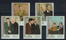 SHARJAH -1971-CH DE GAULLE -PESONNALITES-5 timbres neufs dentelés ++(postage)